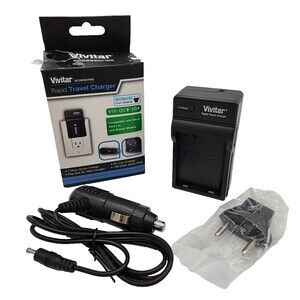 Vivitar Rapid Travel Charger VIV-QCB-304 w/ Euro Adapter Wall & Car Charger NEW